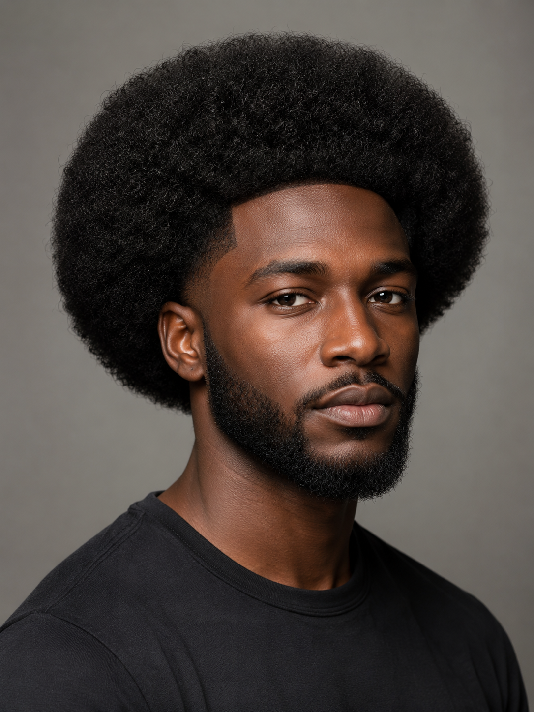 afro hairstyle for men with natural coily shape