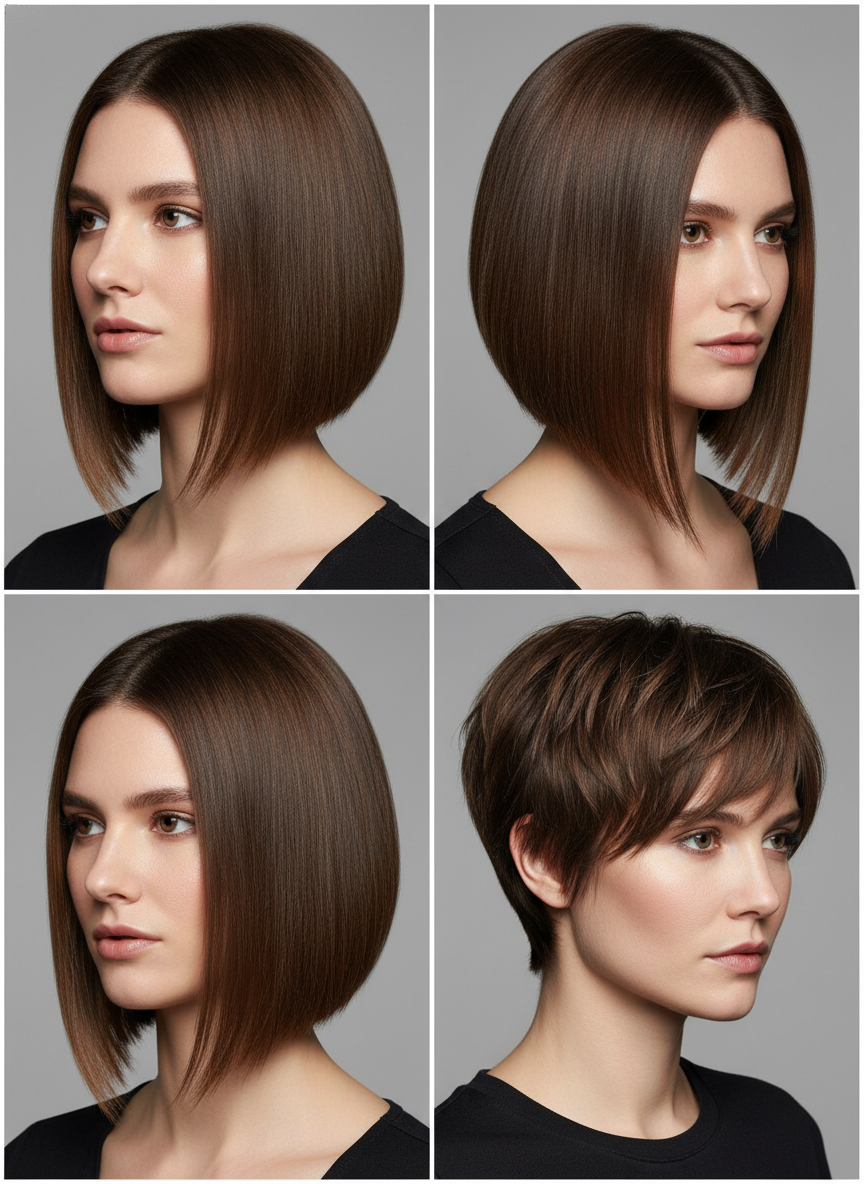 related bob haircuts including a-line bob soft bob and lob