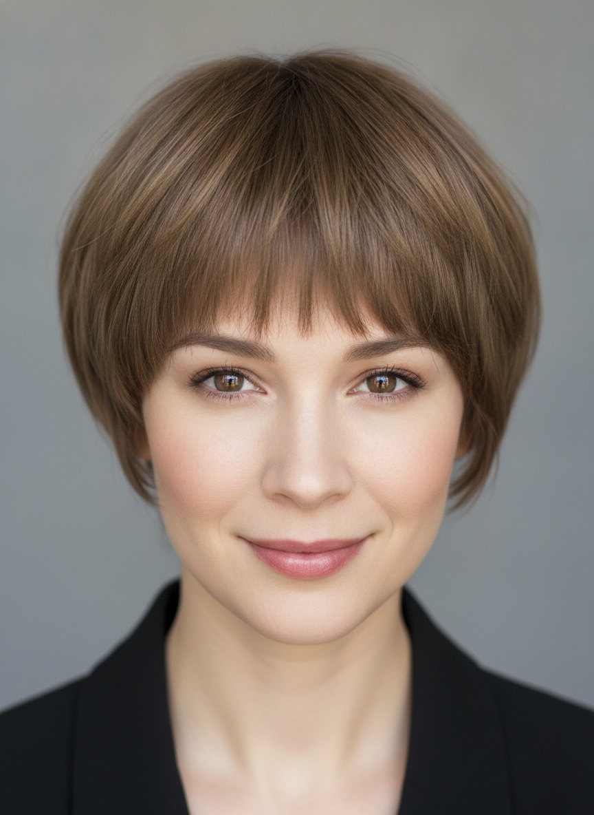 bixie cut with bangs 2026