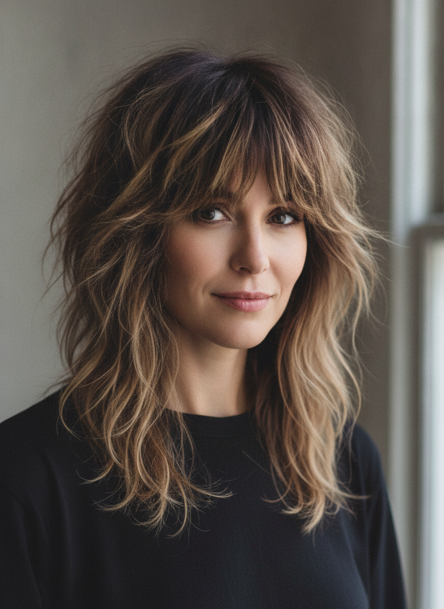 wolf cut with bangs 2026