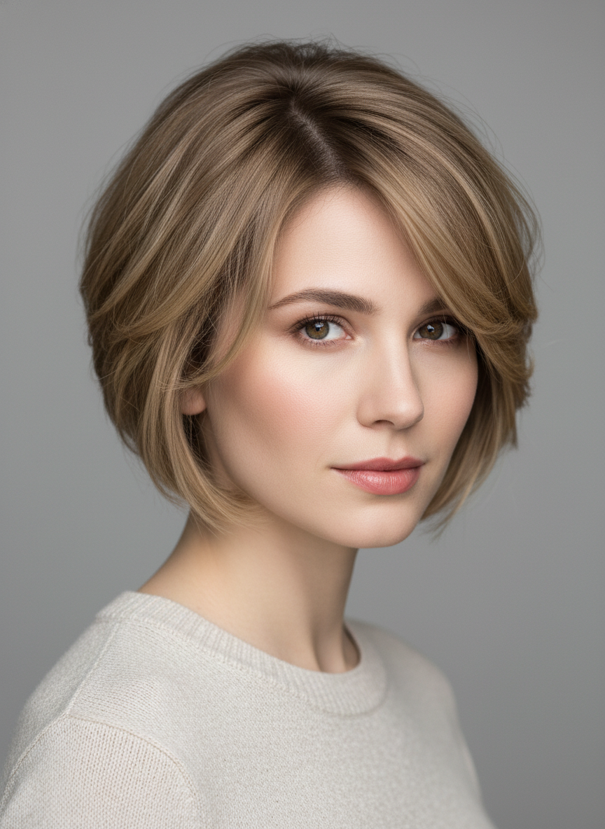 classic bixie cut with soft pixie bob layers