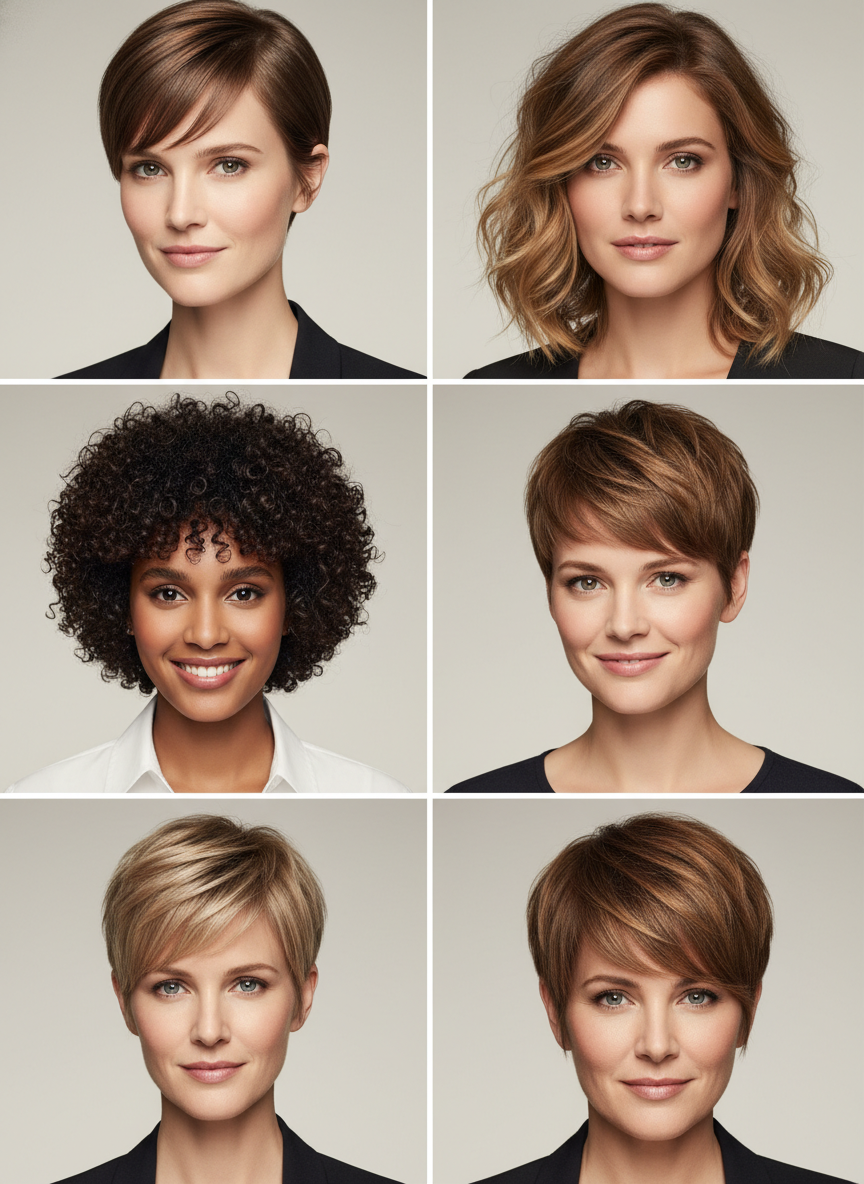 bixie cut ideas for straight wavy curly fine and thick hair