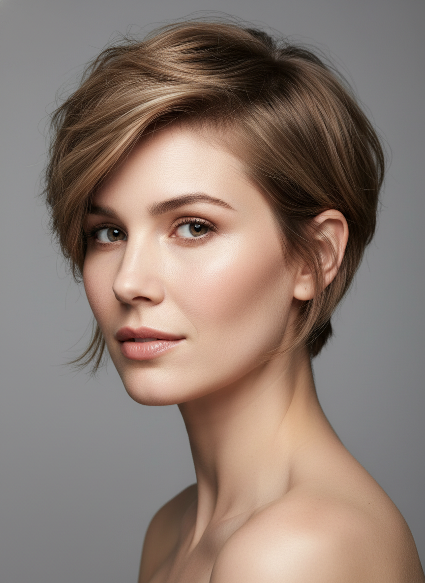 bixie cut haircut with pixie bob layers and soft texture