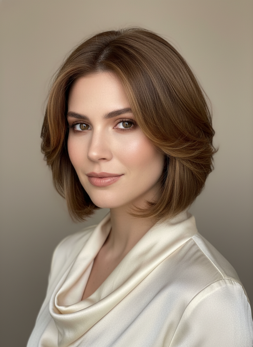 long bixie cut with soft bob length and textured layers