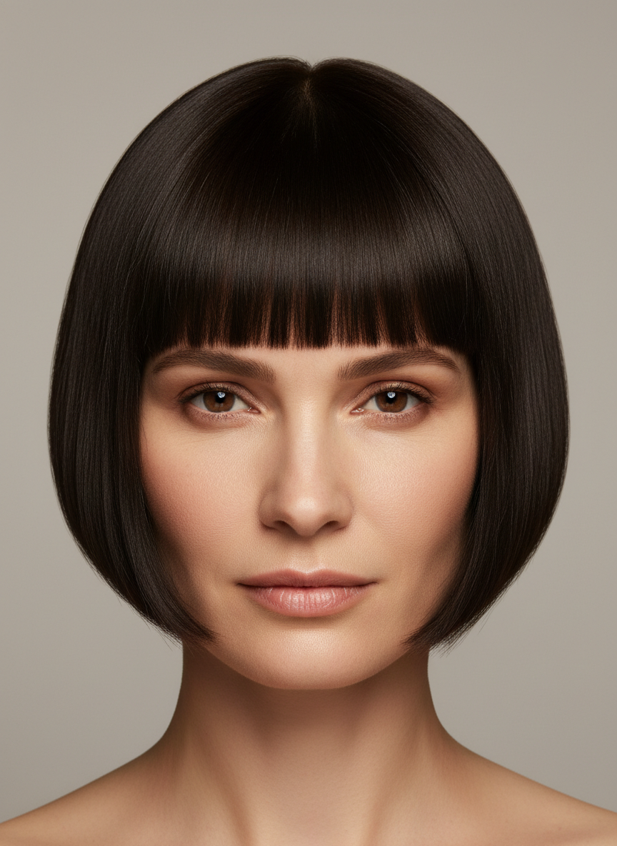 jaw length blunt bob