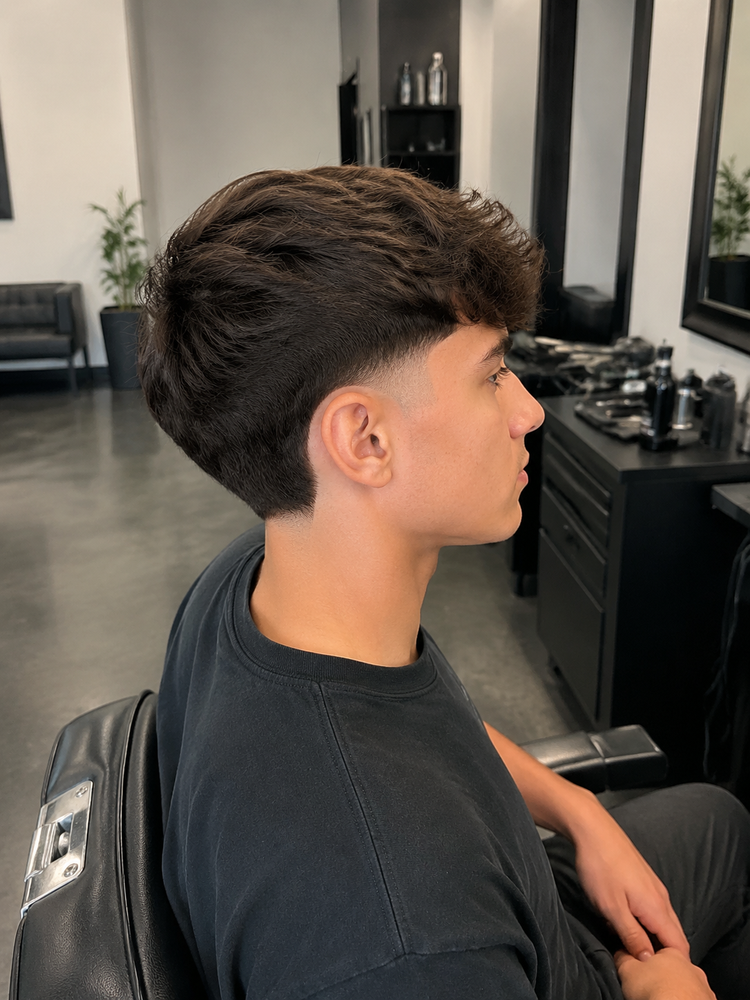 burst fade showing rounded ear shape
