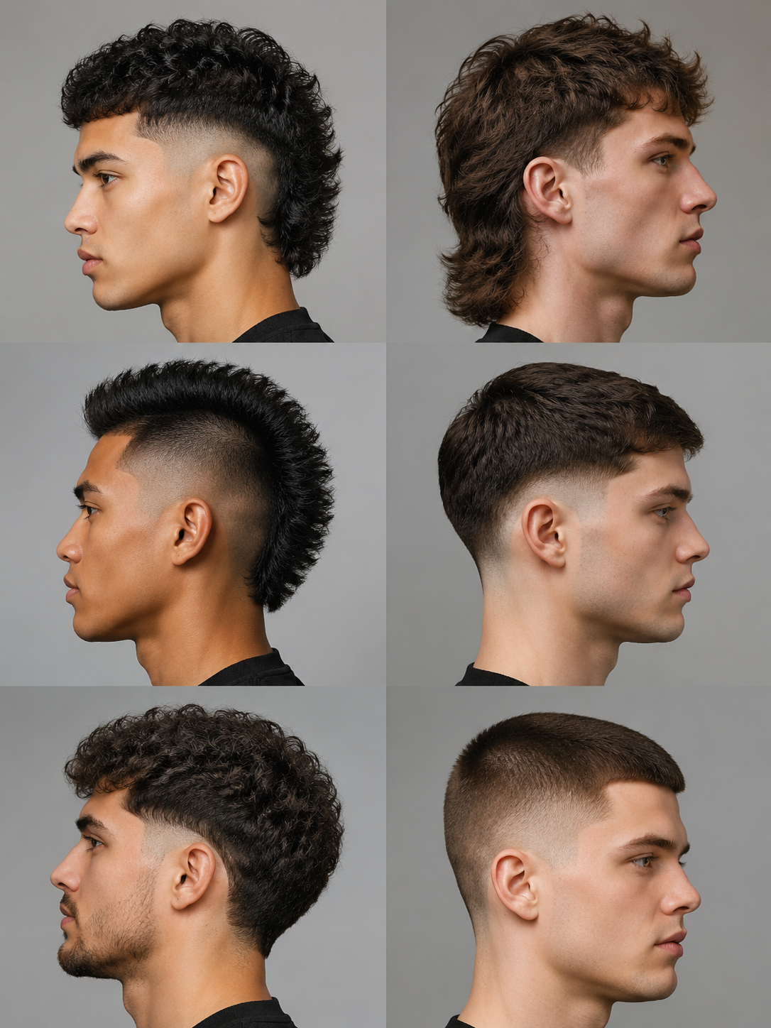 related men's burst fade mullet mohawk and taper ideas