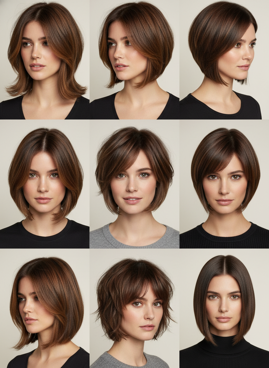 related bob haircuts including butterfly bob layered bob a-line bob lob and shaggy bob
