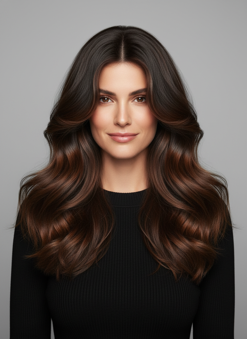 wavy butterfly cut with soft layered movement