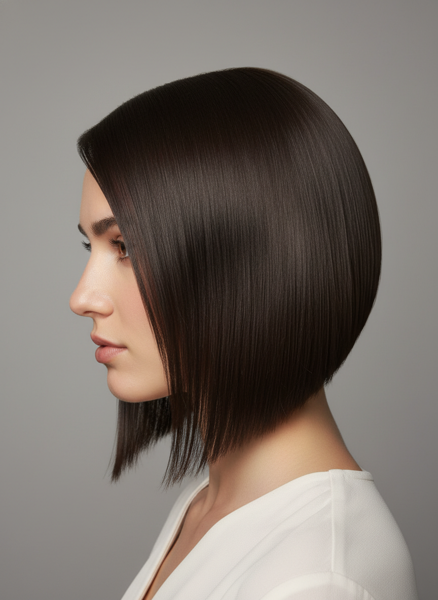 angled collarbone lob with longer front pieces