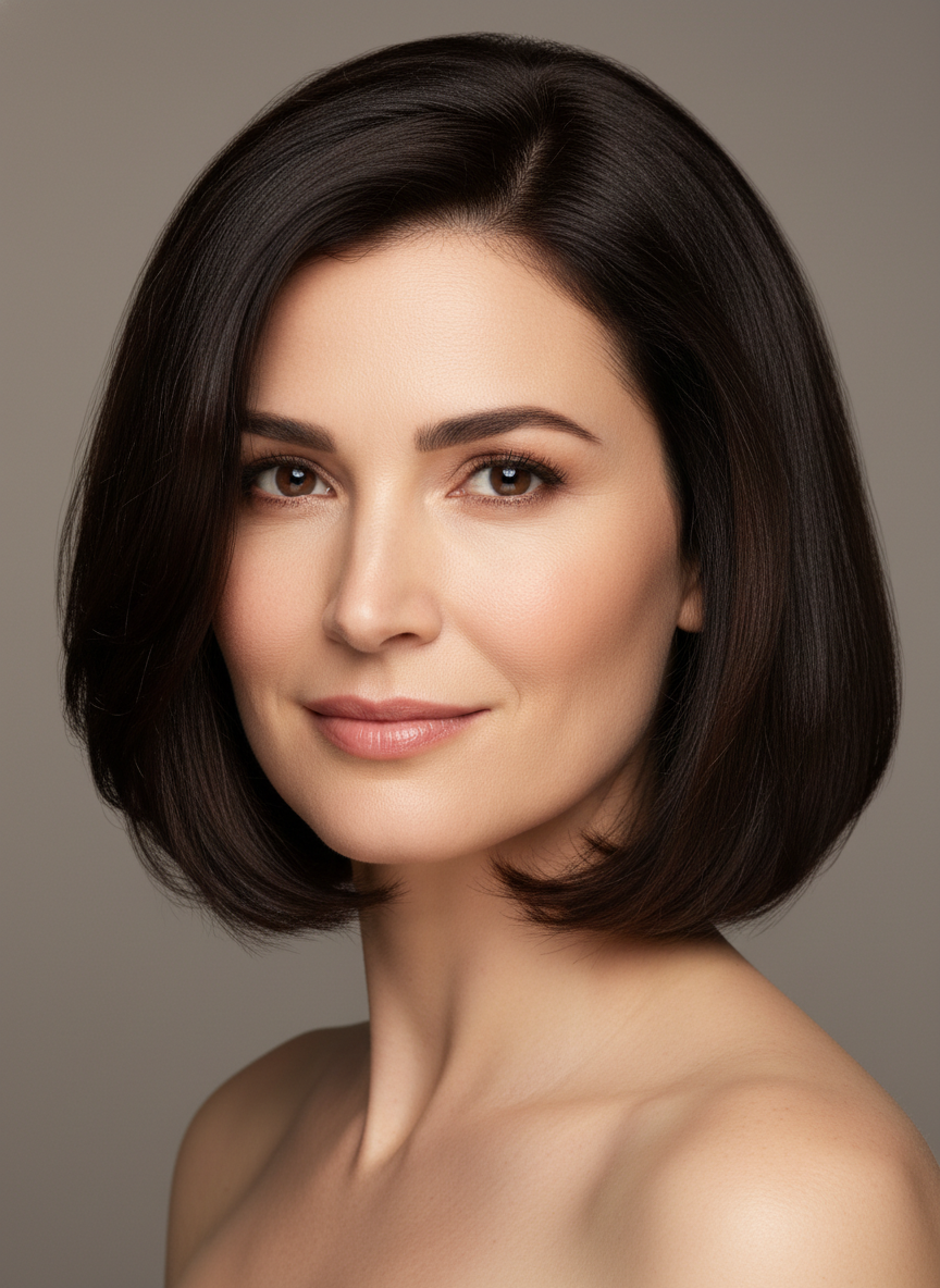 collarbone lob haircut with medium length face framing shape