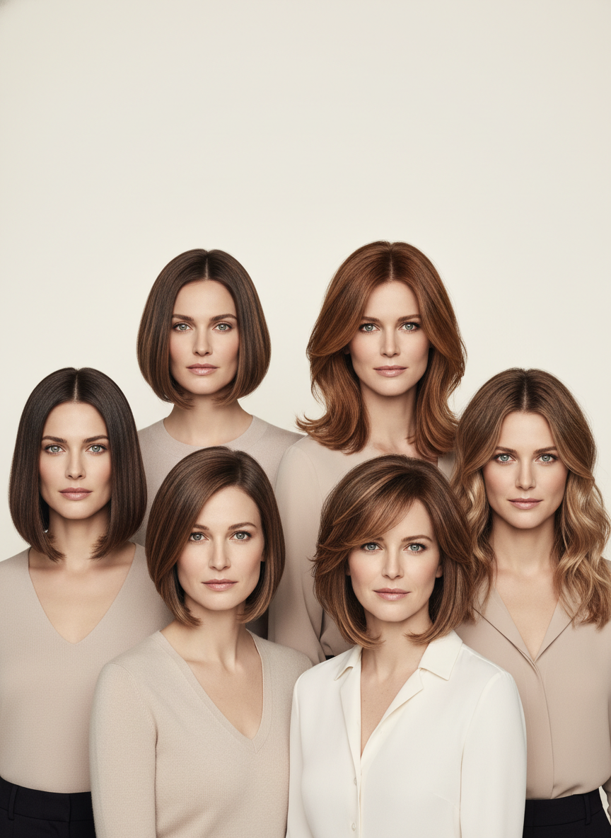 related hairstyles including lob soft bob a-line bob and butterfly cut
