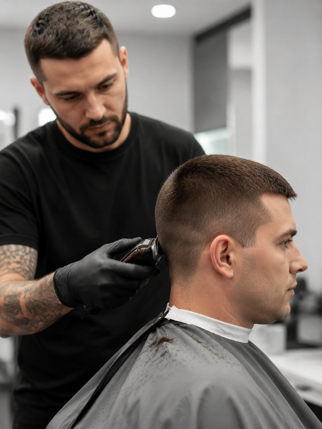 styling crew cut with matte clay