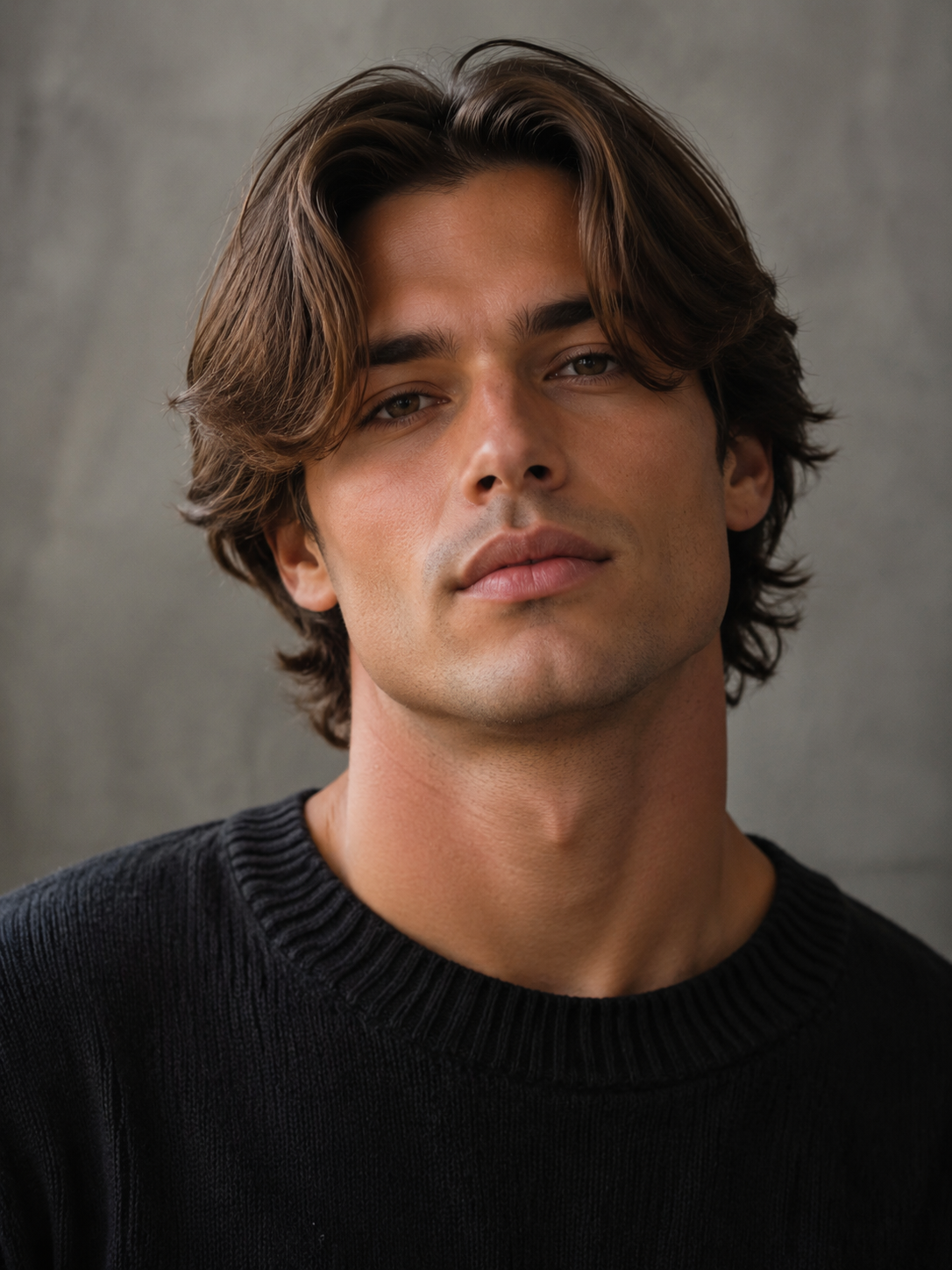 90s curtains haircut with retro volume
