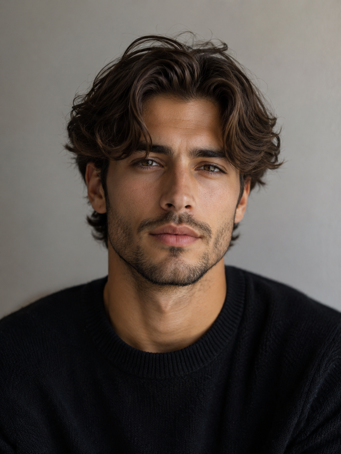 wavy curtains haircut with natural movement