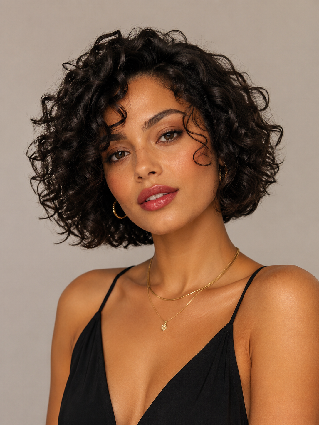 curly bob date night hairstyle