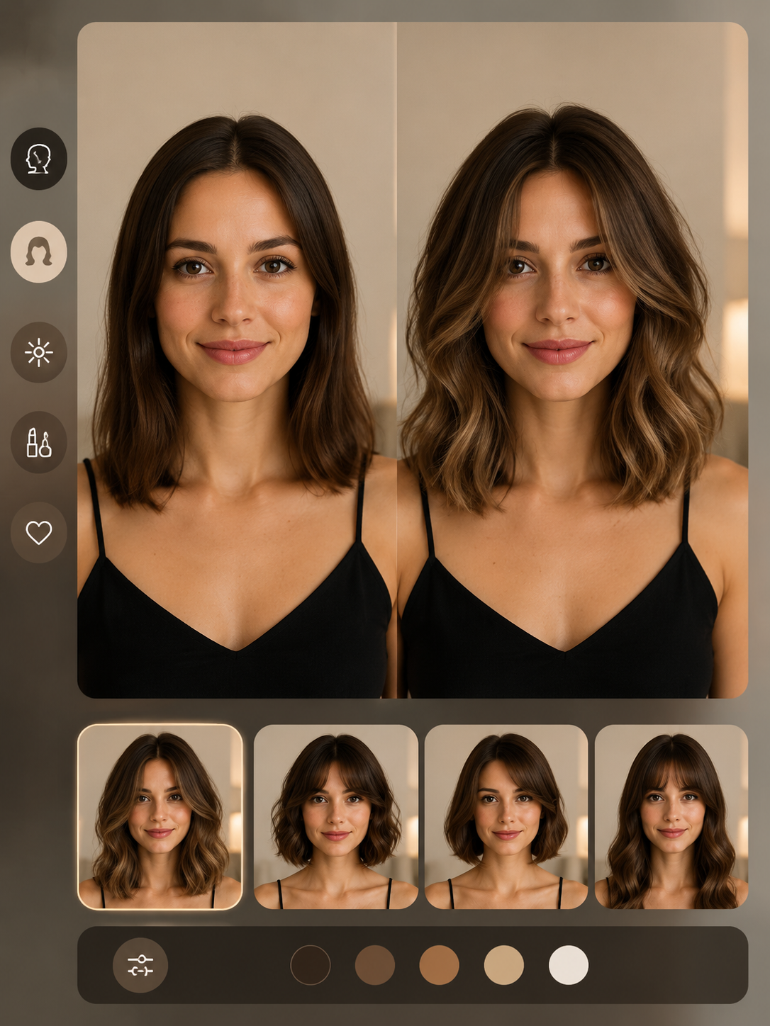 AI date night hairstyle try on preview