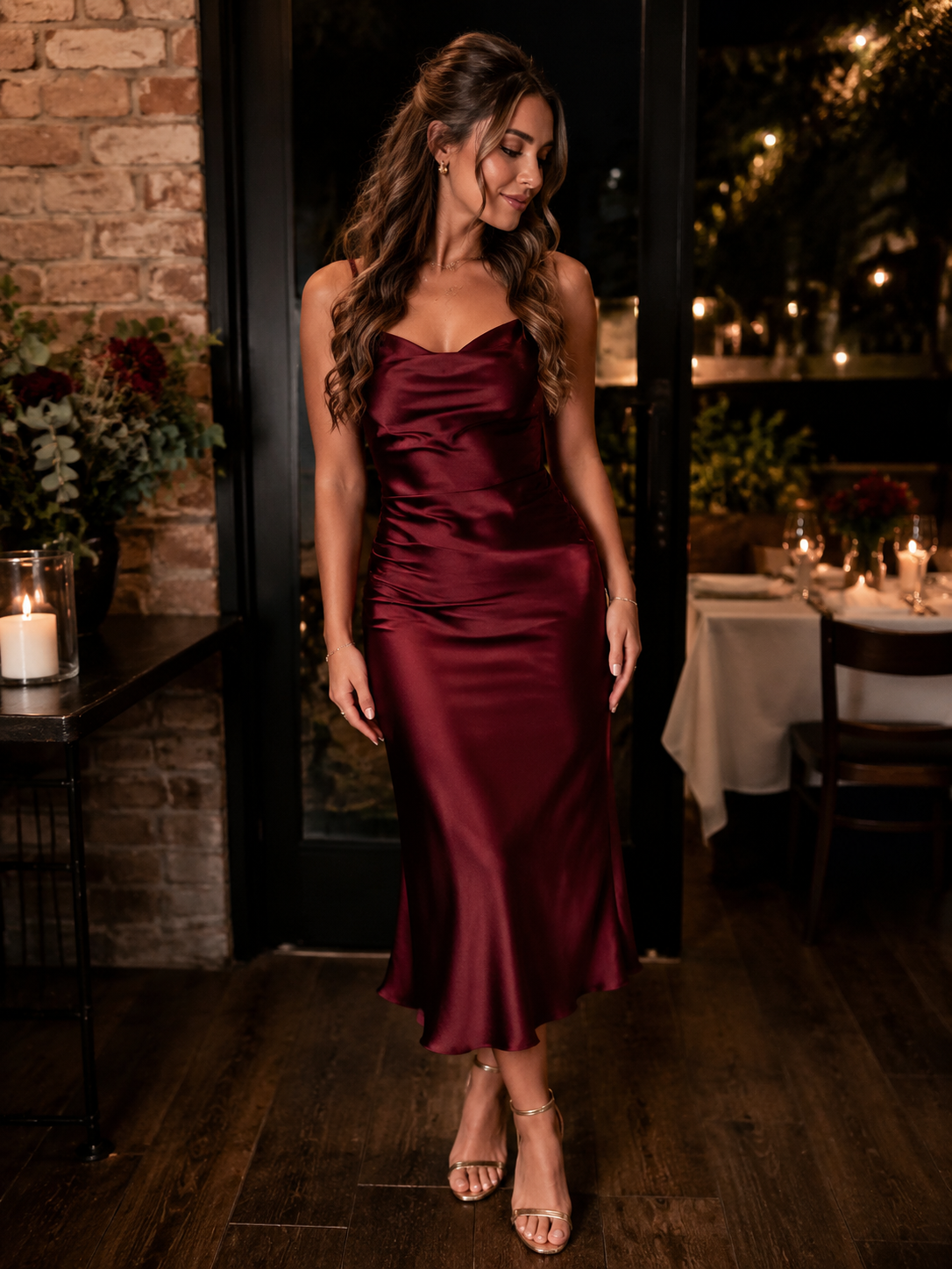 half-up half-down date night hairstyle