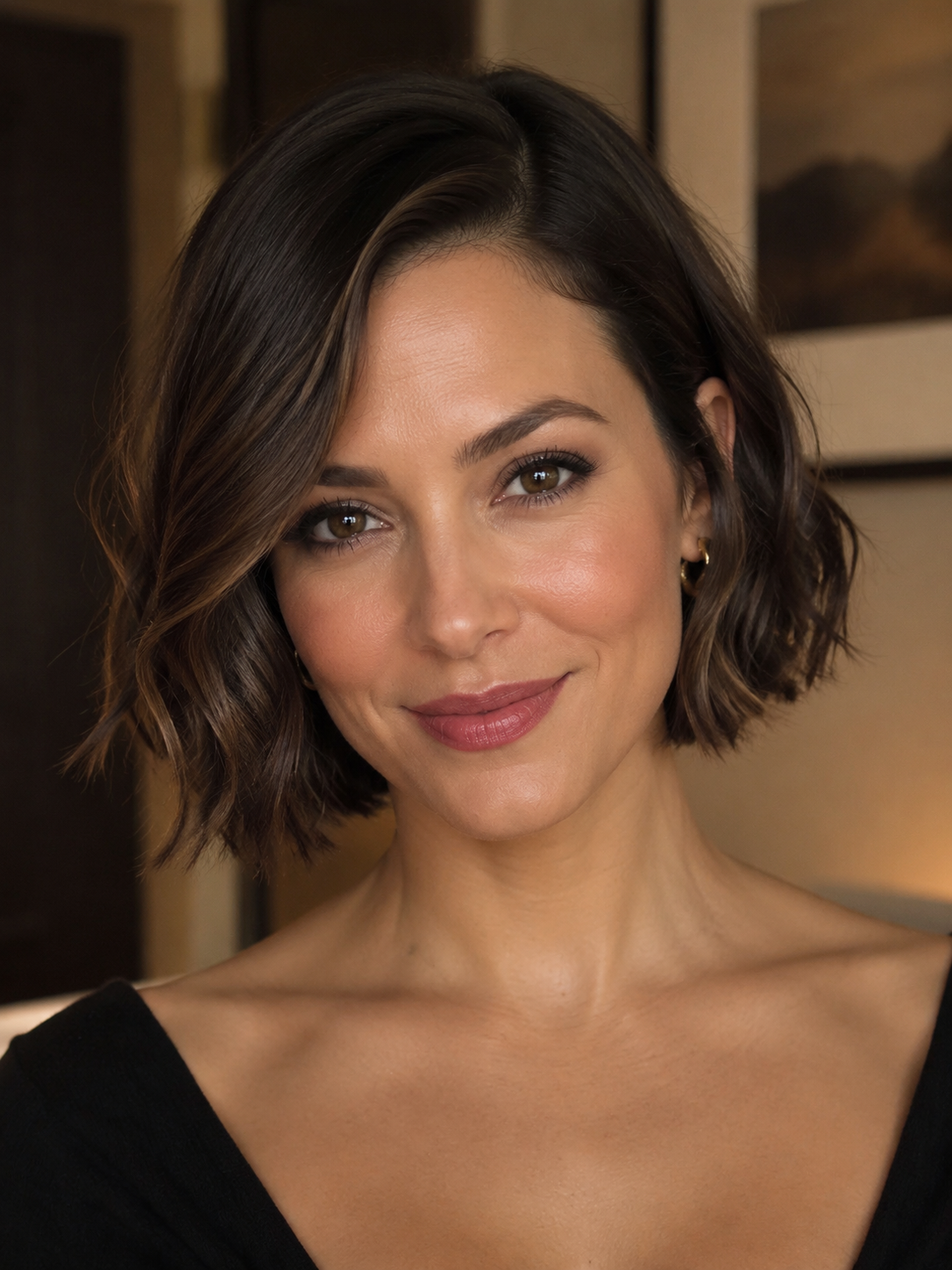 wavy bob date night hairstyle