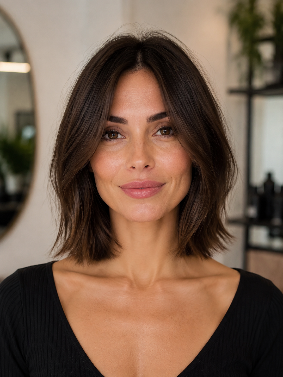 collarbone lob for diamond face with lower-face balance