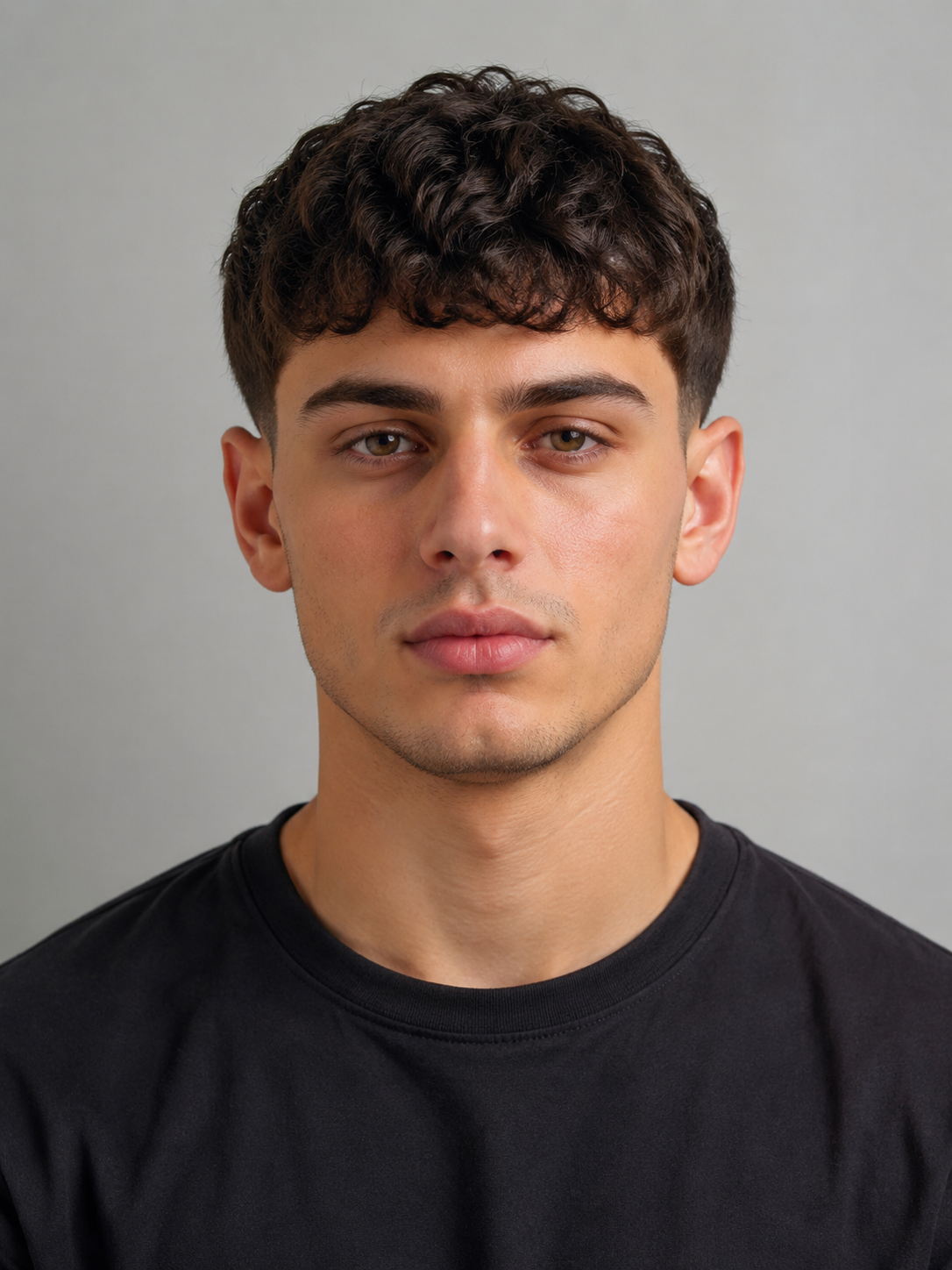 curly French crop with shaped fringe