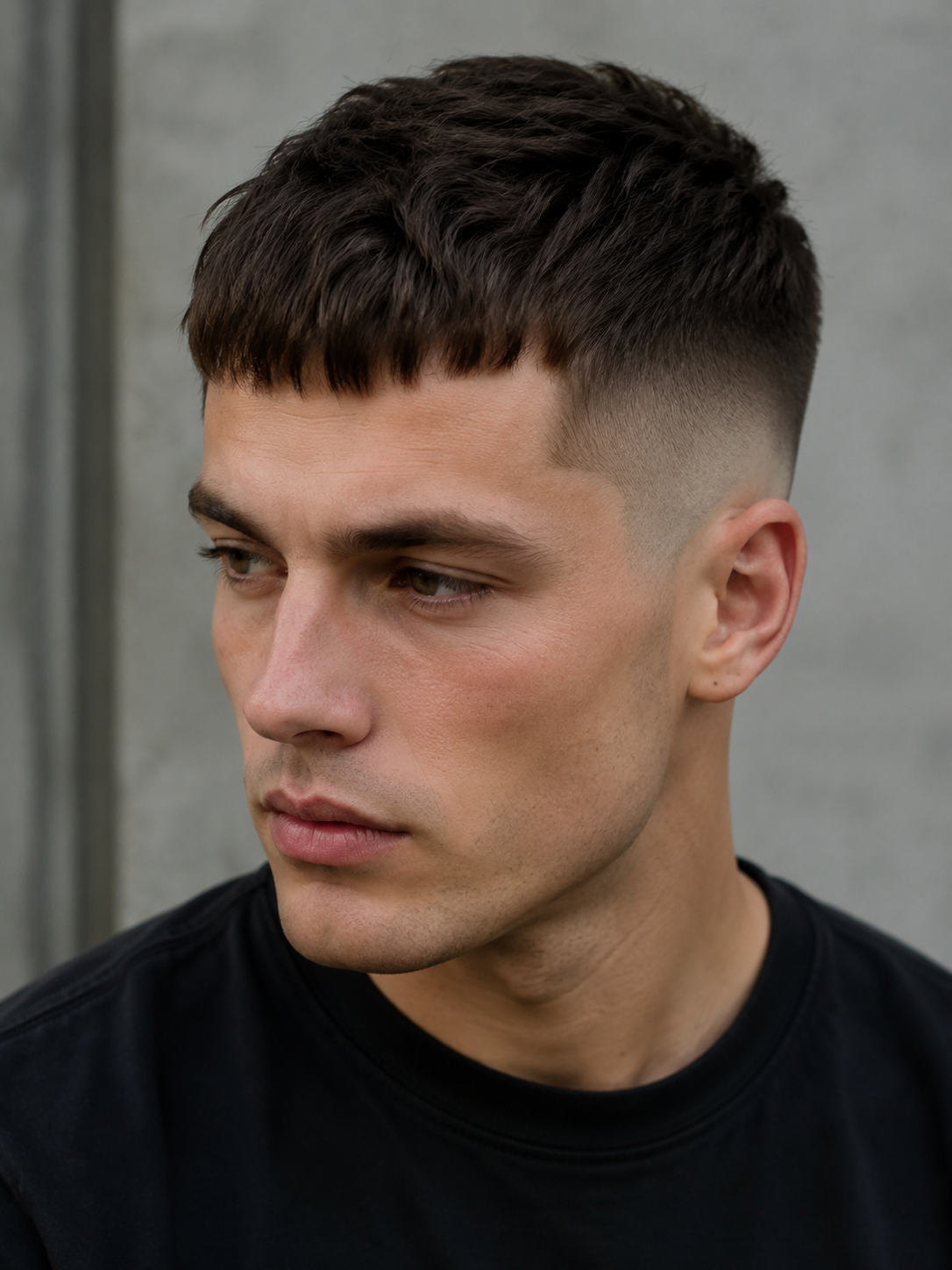 French crop fade with faded sides