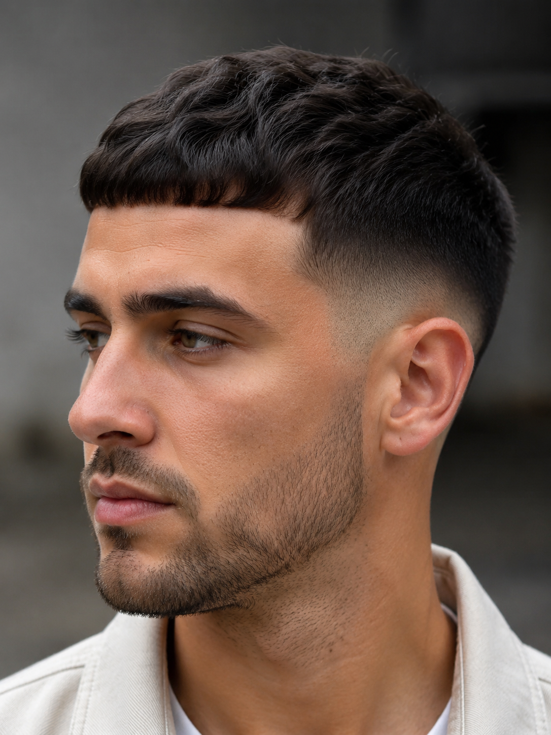 French crop low fade with subtle blend