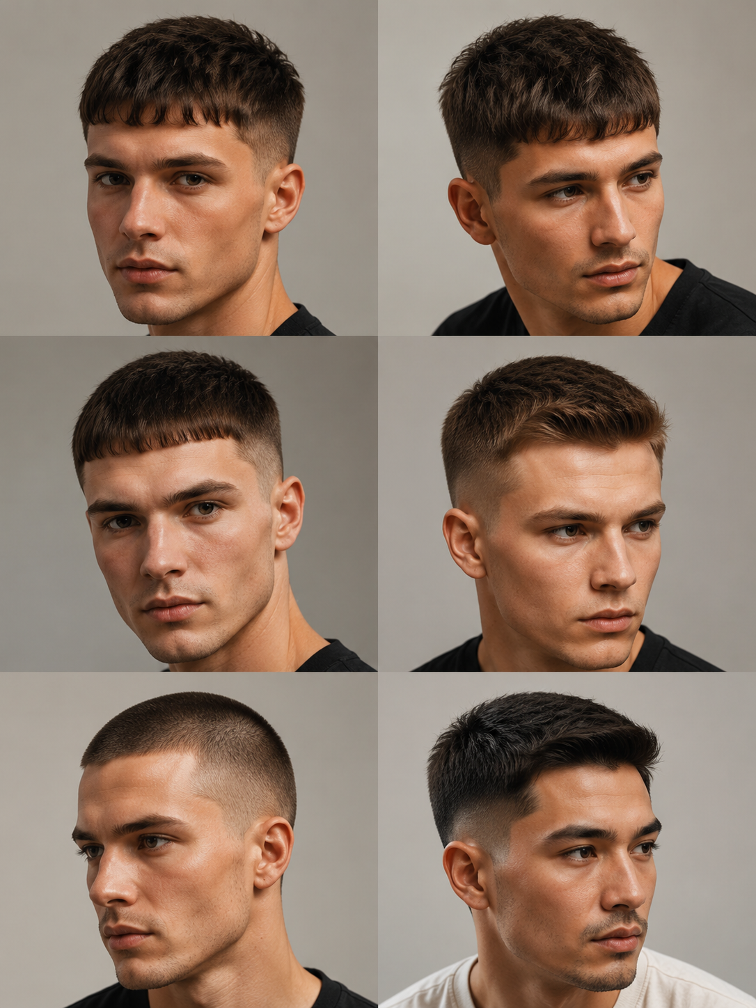 related men's French crop textured crop Caesar and taper ideas
