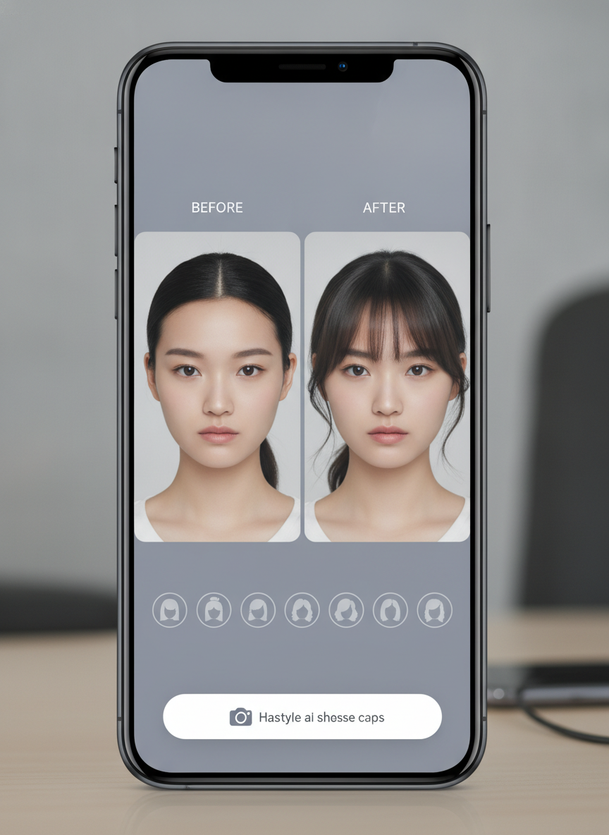AI try on hairstyles for square faces