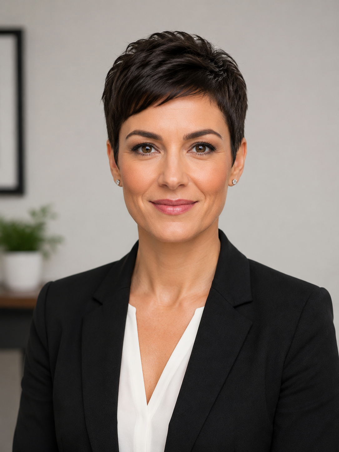 pixie cut professional interview hairstyle