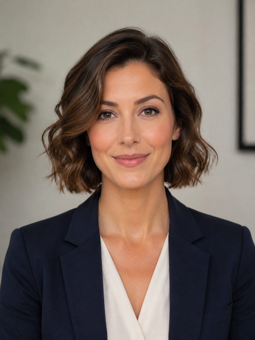 wavy bob professional interview hairstyle