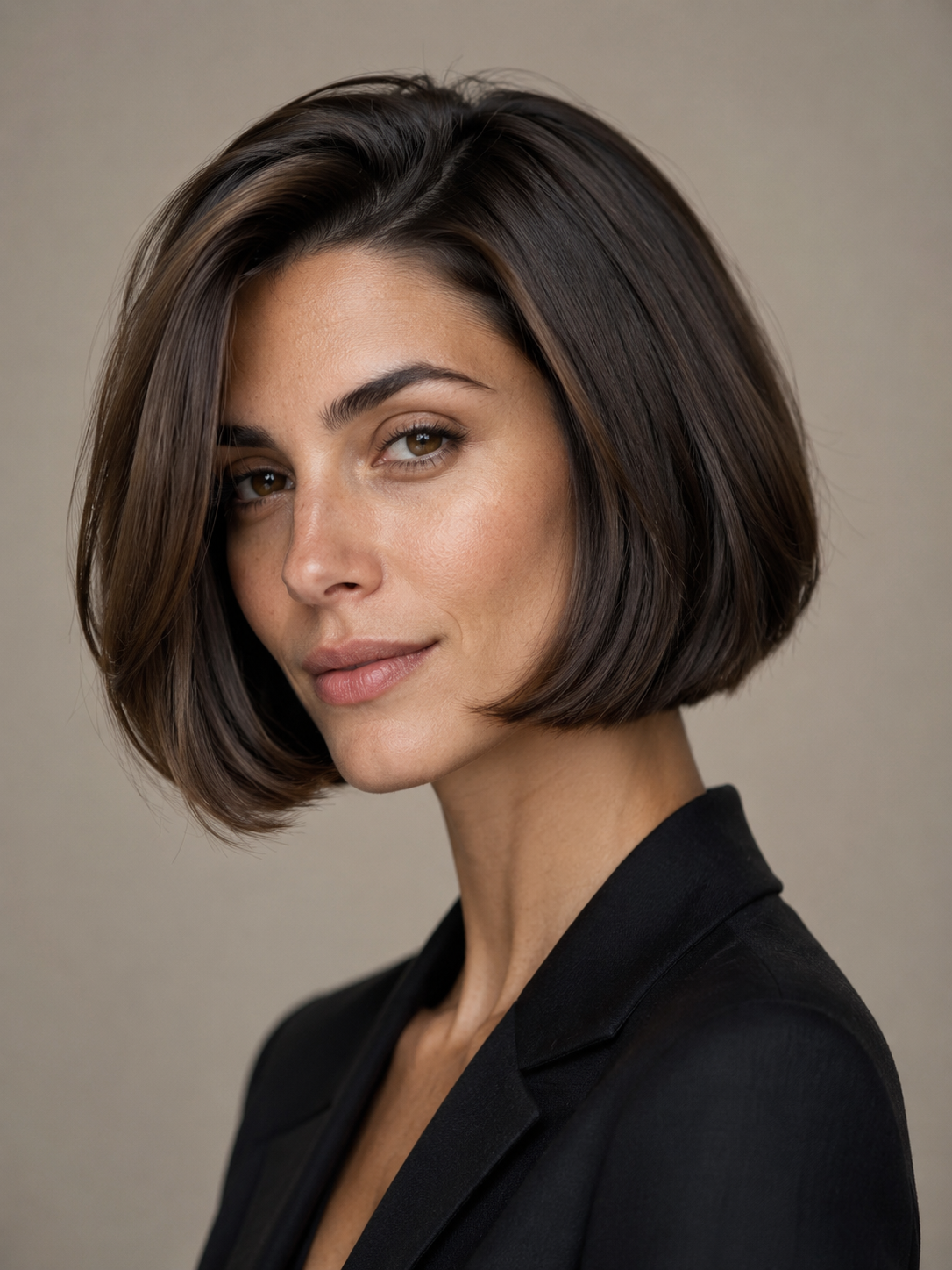 italian bob with polished volume and chic finish