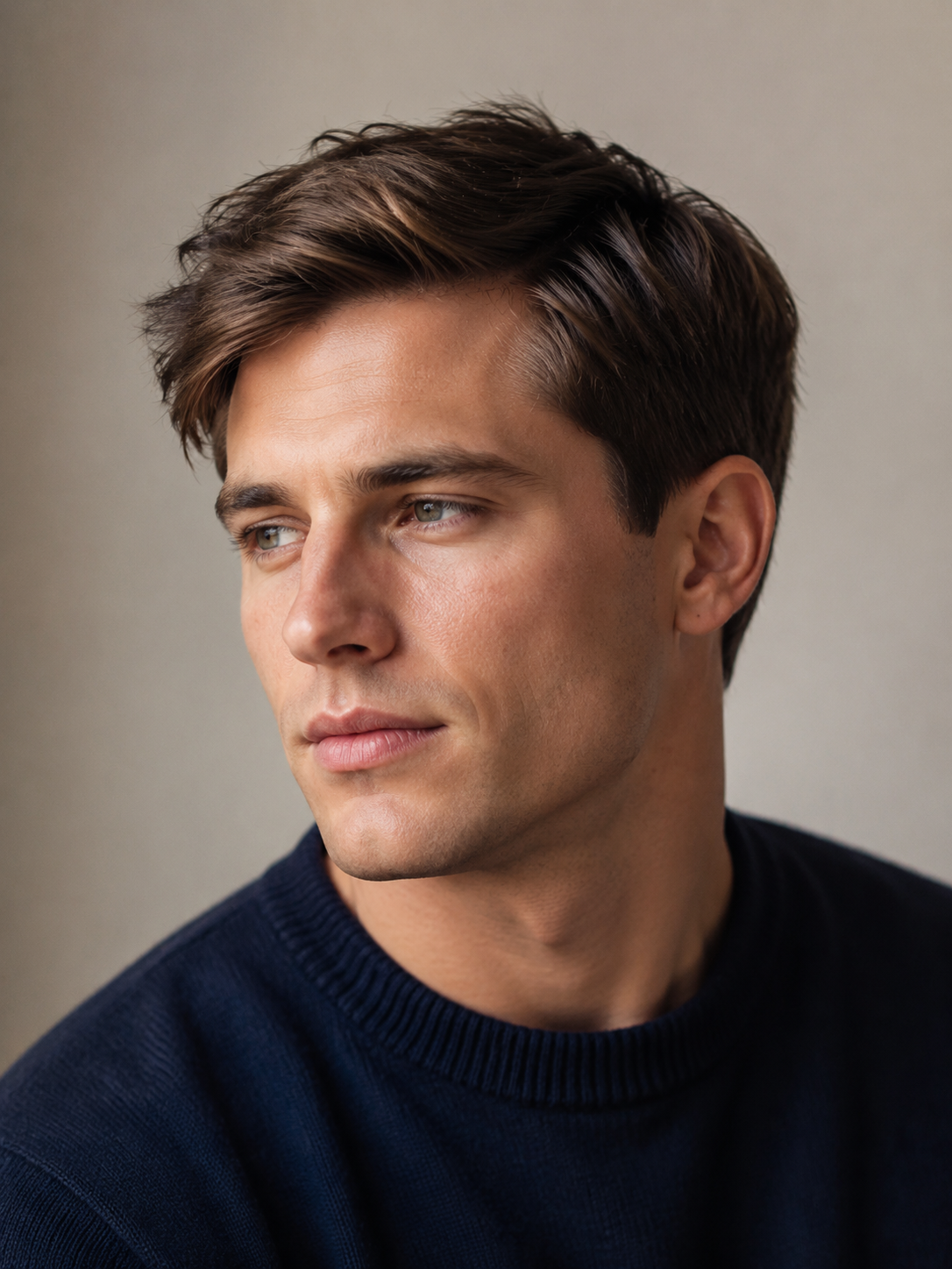 textured Ivy League haircut with movement