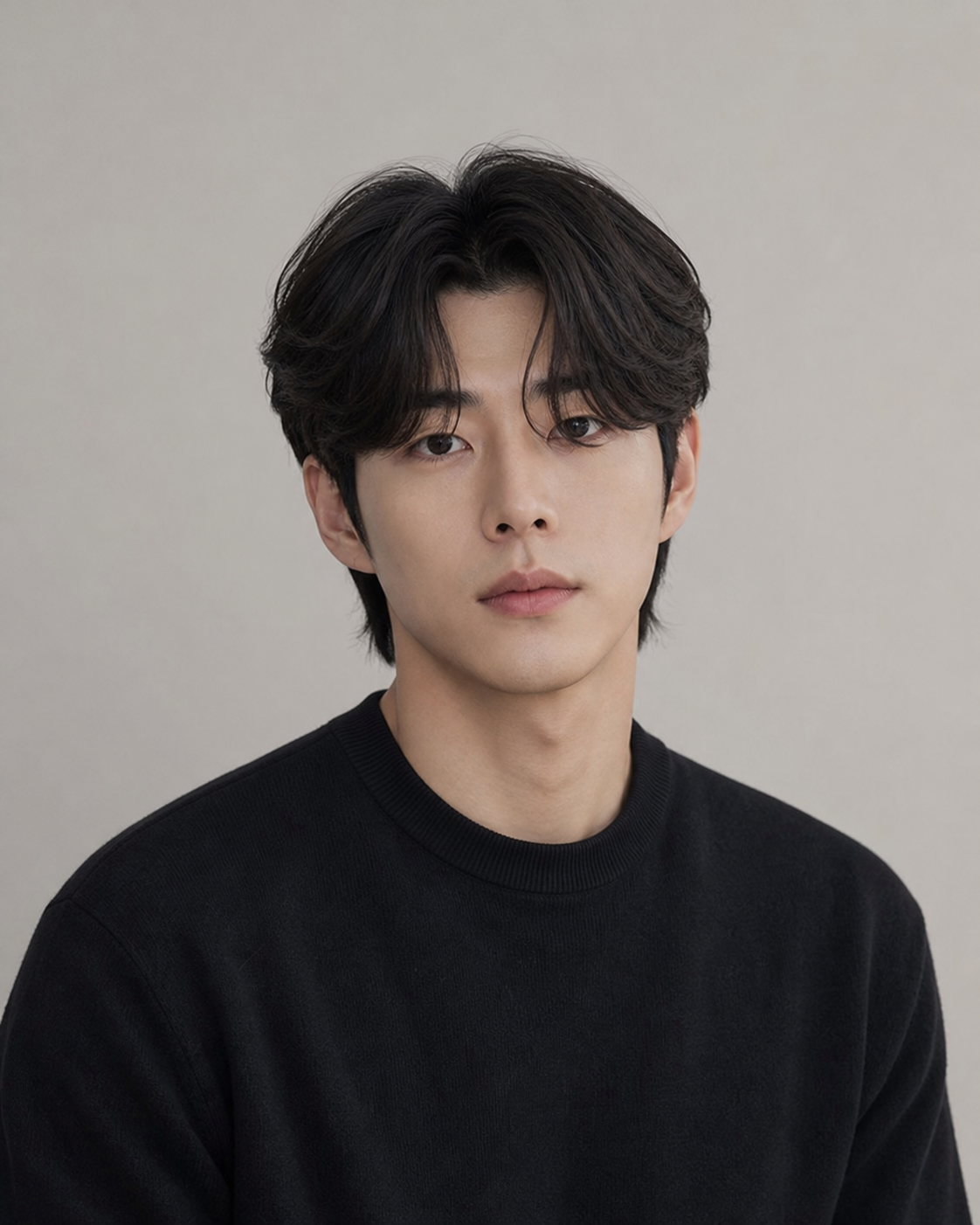 Korean curtains haircut for men