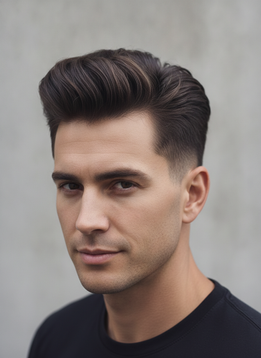 Korean quiff haircut for men