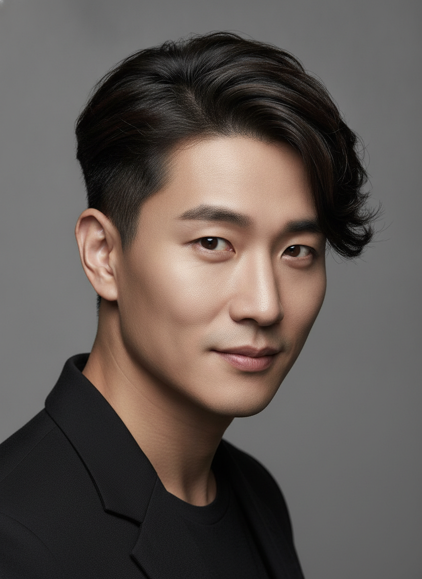 Korean taper fade for men