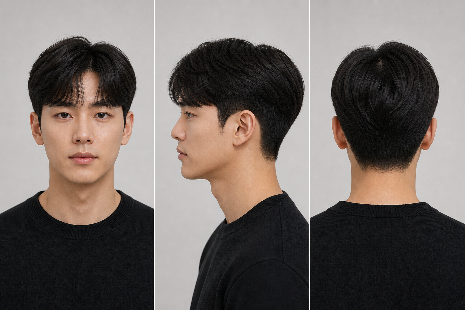 Korean two block cut for men