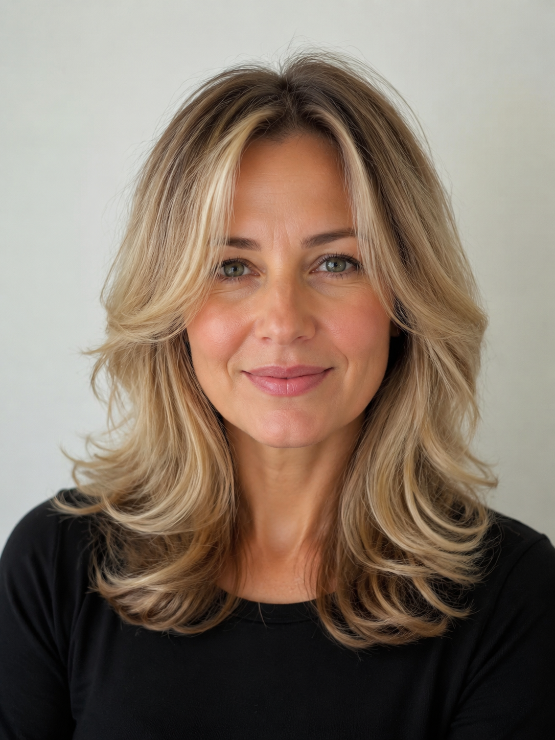 layered wavy hair for fine hair with soft volume and fuller ends