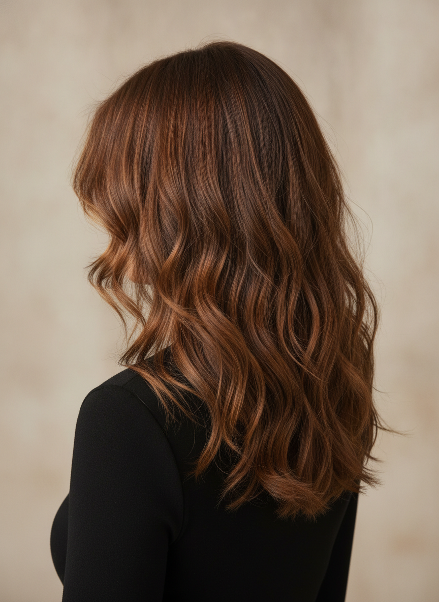 medium length layered wavy hair 2026