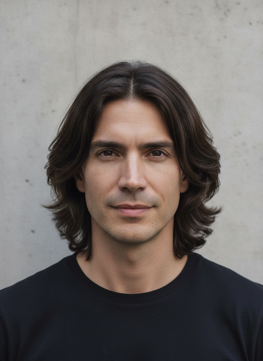 2026 men's middle part haircut