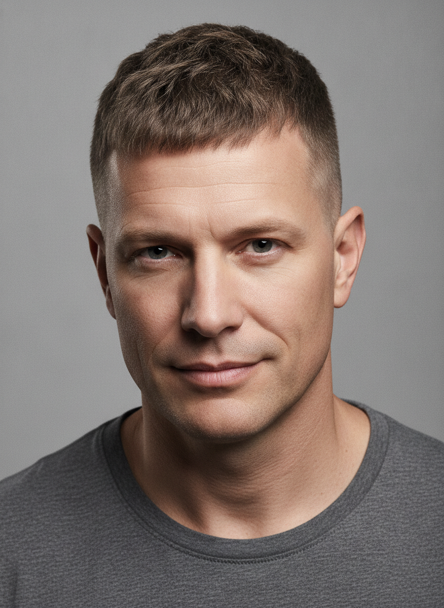 2026 men's textured buzz haircut