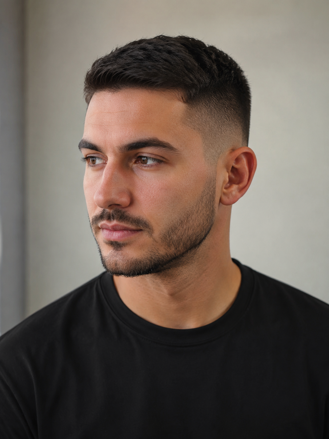 classic mid fade with balanced side fade