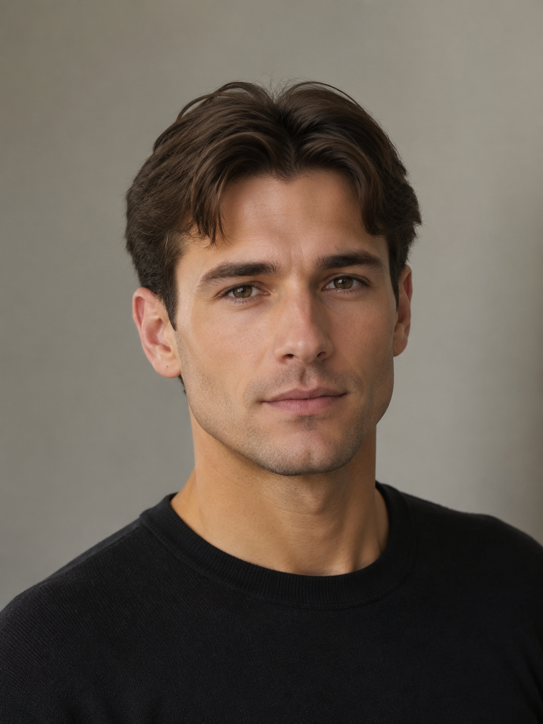 short middle part haircut