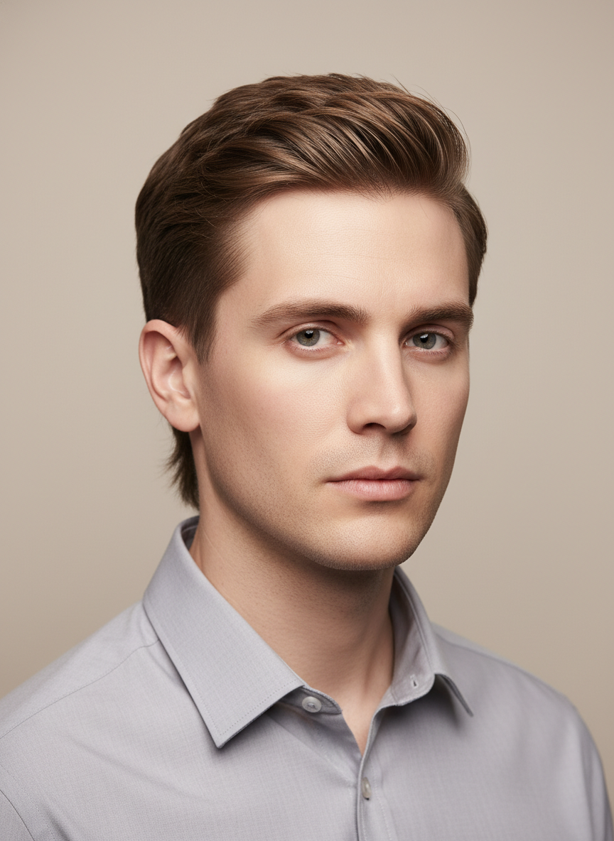 clean modern back-length haircut with controlled texture