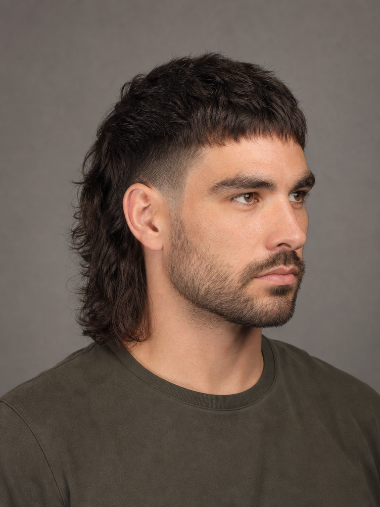 short-front long-back haircut showing shorter sides and longer back