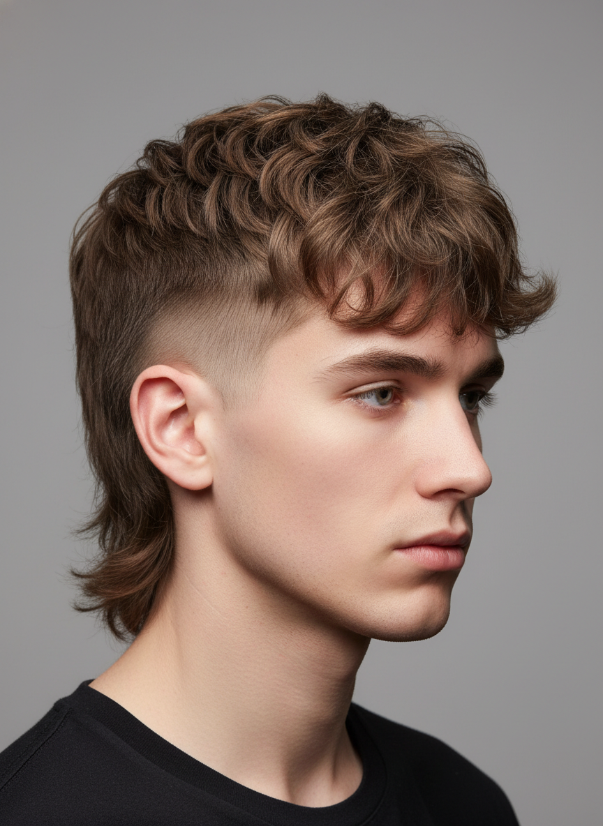 fade haircut with clean sides and textured back