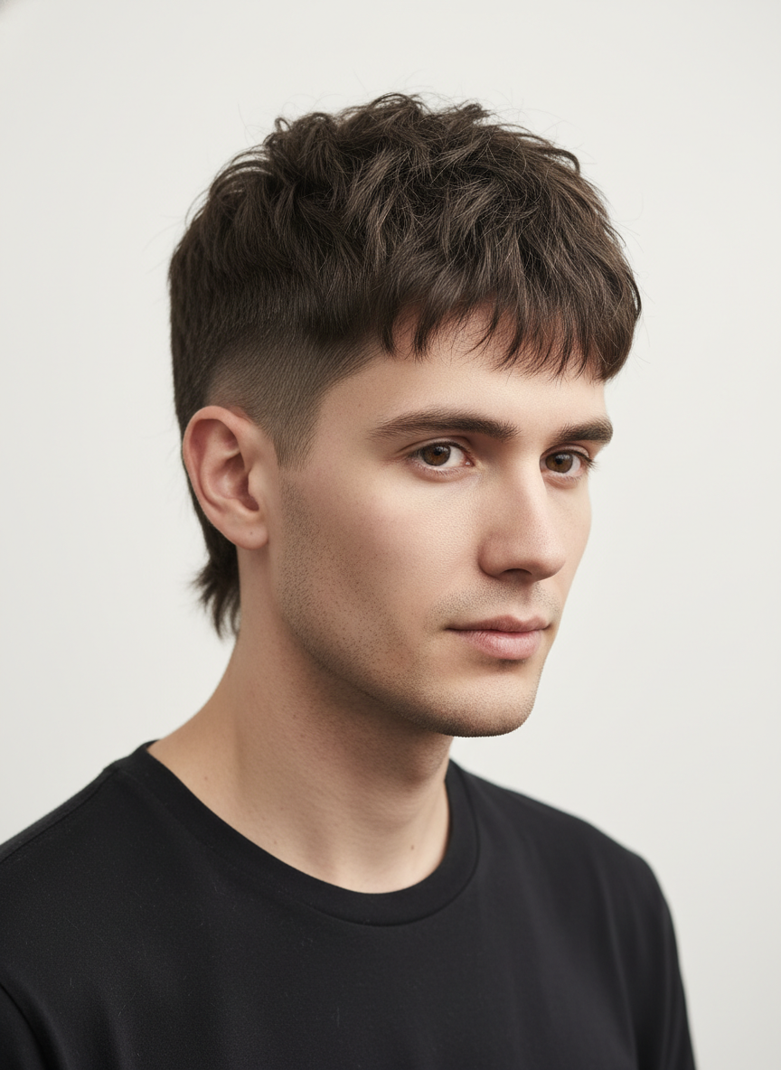 short back-length haircut with subtle longer back