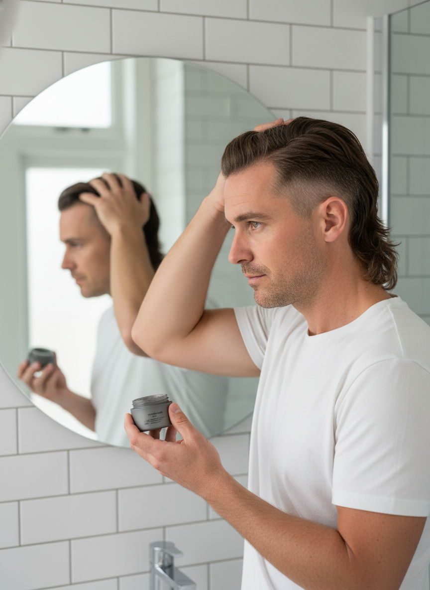 how to style a modern mullet with short top and longer back