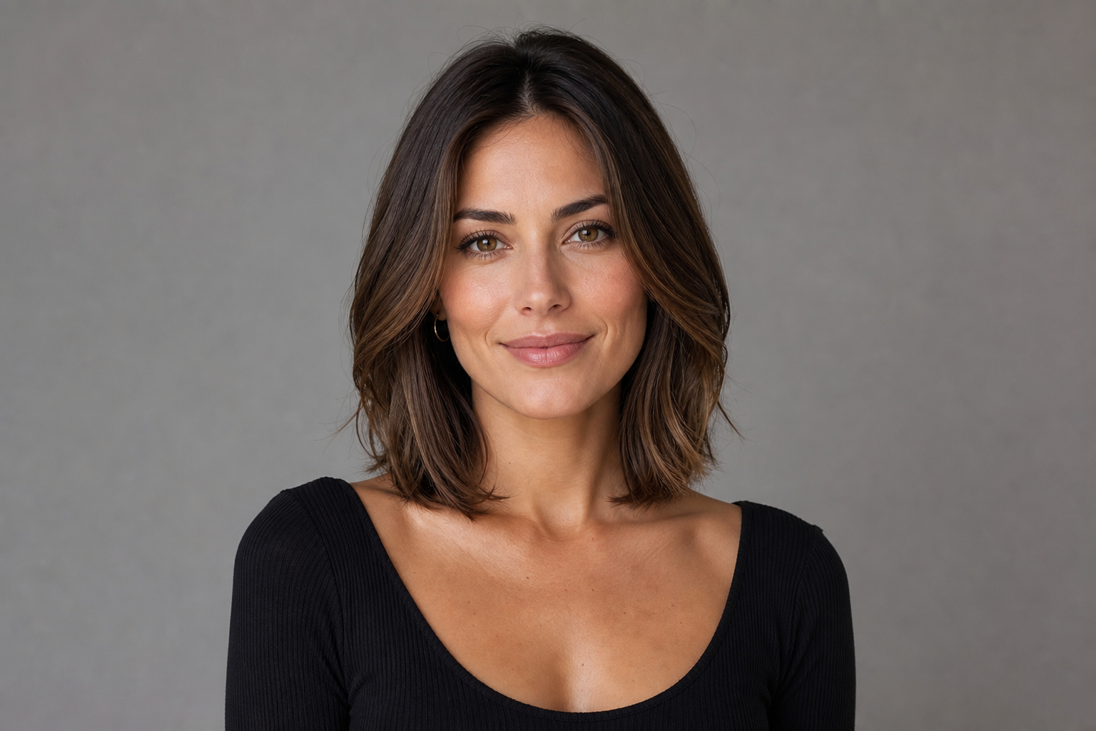 oval face collarbone lob
