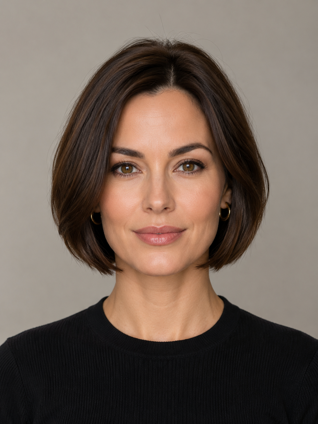 oval face short bob